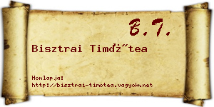 Bisztrai Timótea névjegykártya